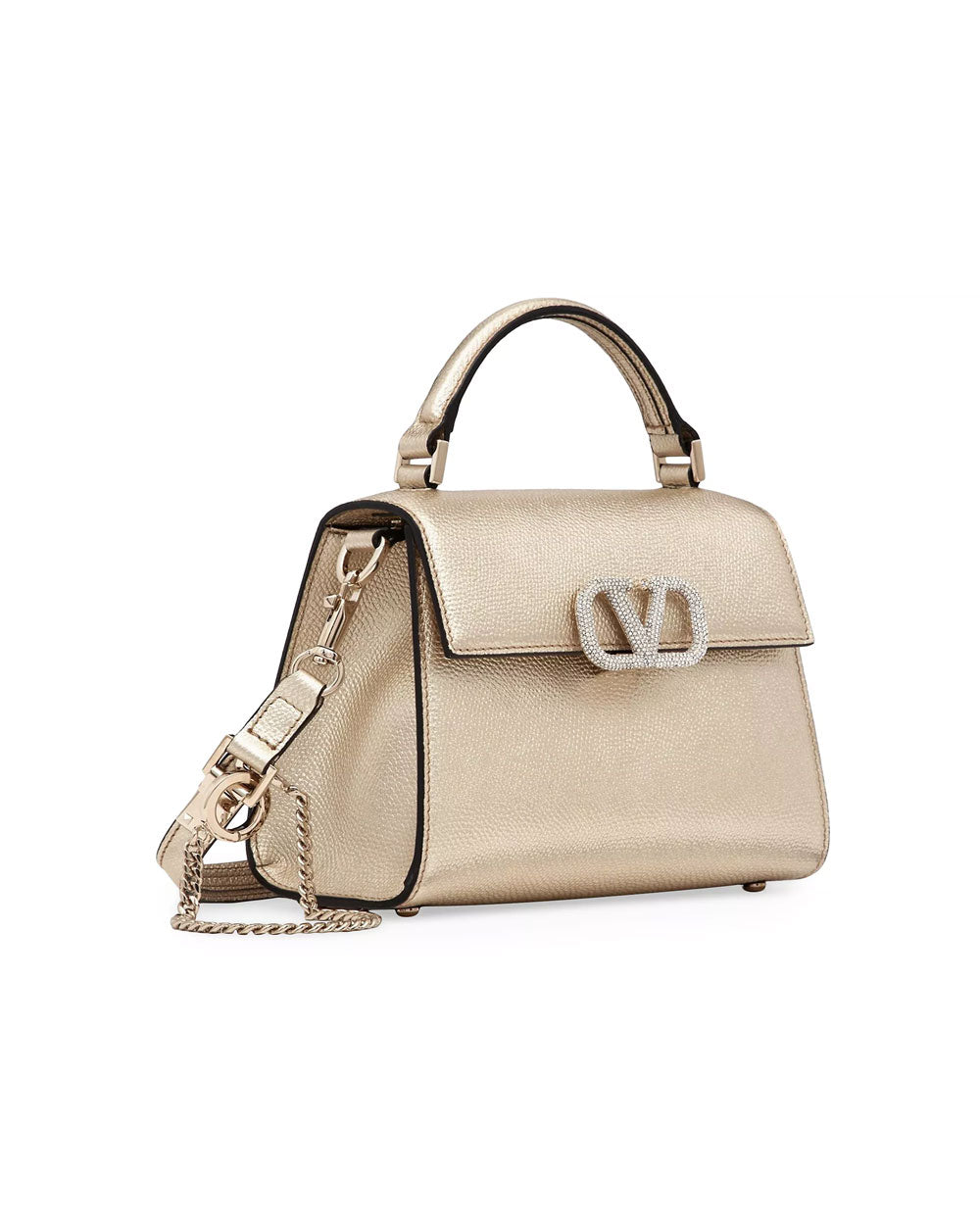 VSling Mini Top Handle Bag in Platino