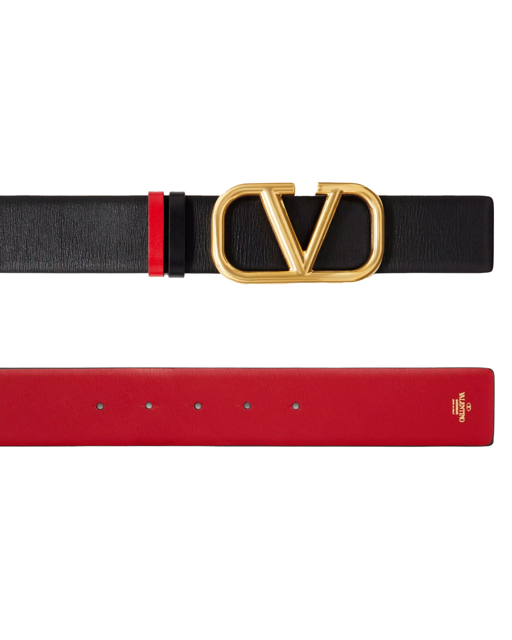 Reversible Belt in Black and Red
