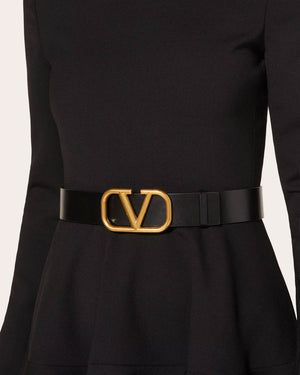 Reversible VLogo Signature 40mm Belt in Black and Pure Red