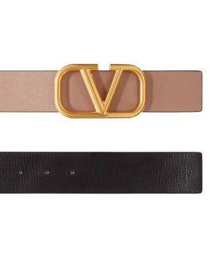 Reversible VLogo Signature 40mm Belt in Smokey Beige and Black