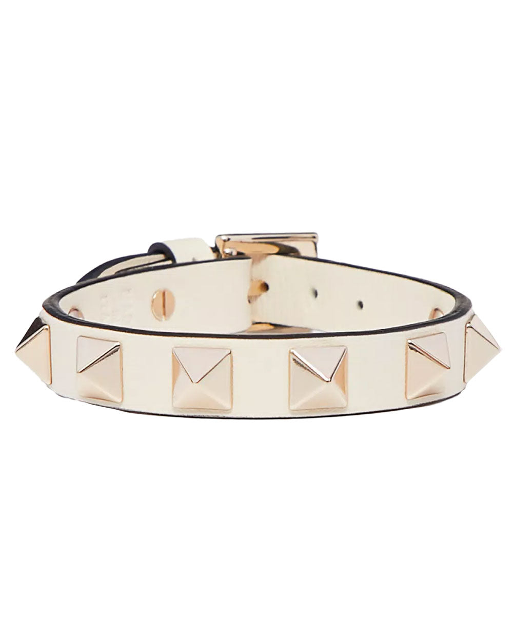 Valentino Garavani Strass V-Logo Signature Leather Bracelet | Neiman Marcus