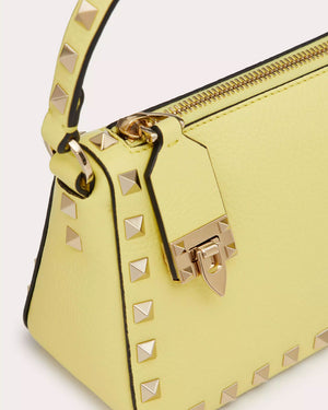 Small Rockstud Shoulder Bag in Pale Yellow