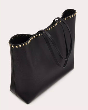 Rockstud Tote Bag in Nero