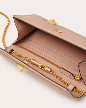 Roman Stud Wallet on a Chain in Rose Cannelle