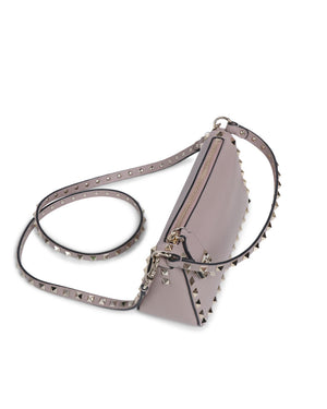 Small Rockstud Shoulder Bag in Poudre