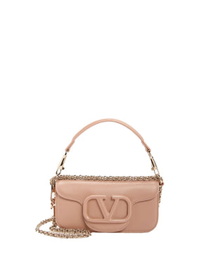 Small Shoulder Bag Loco Tone on Tone in Rose Cannelle