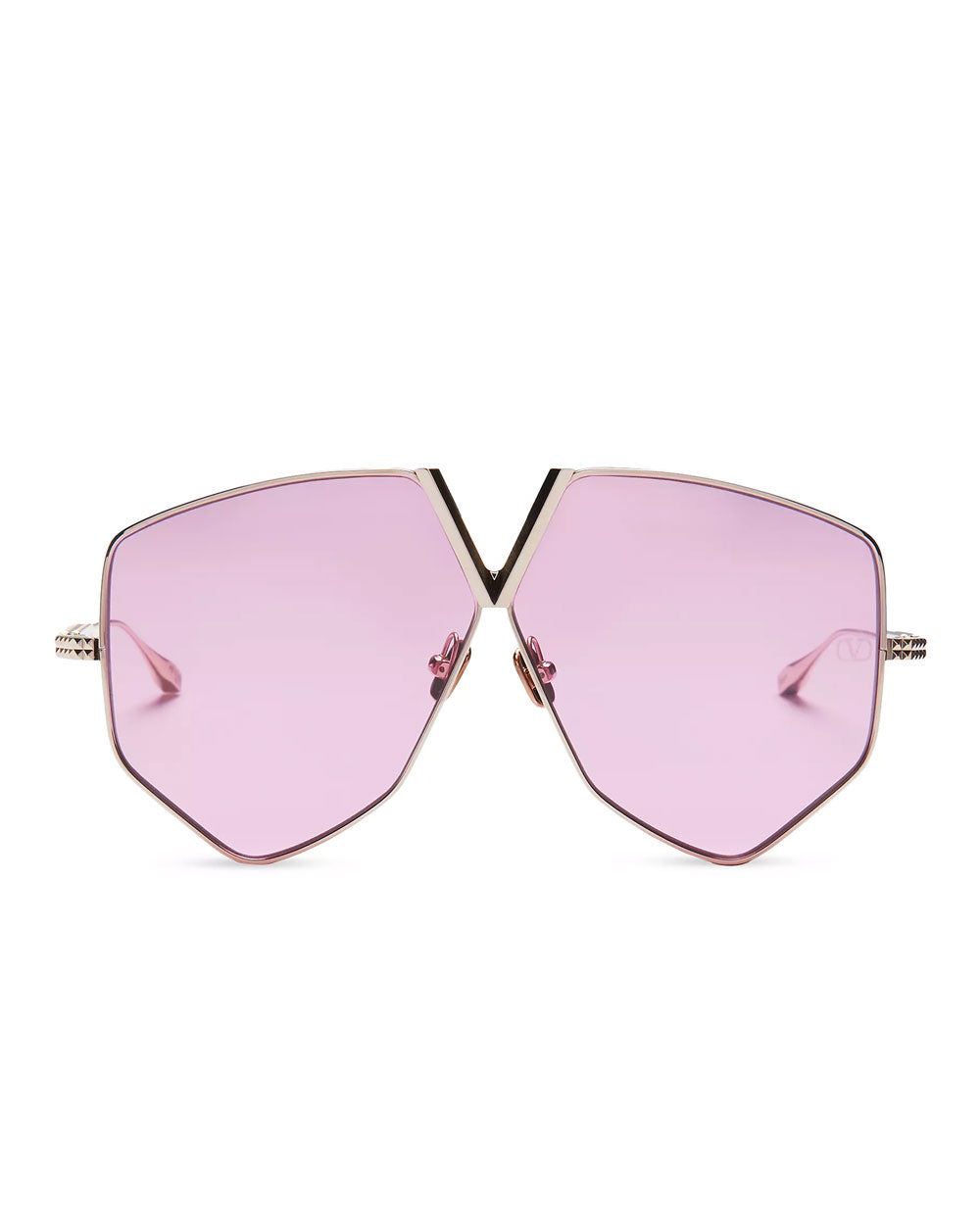 V-Hexagon Sunglasses in Pink