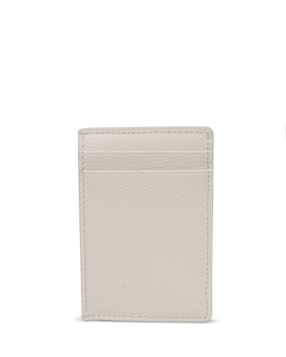 VLogo Coin and Card Case in Light Ivory