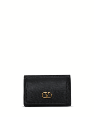 VLogo Coin and Card Case in Nero