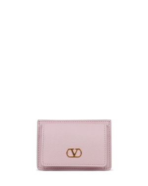 VLogo Coin and Card Case in Rose Quartz