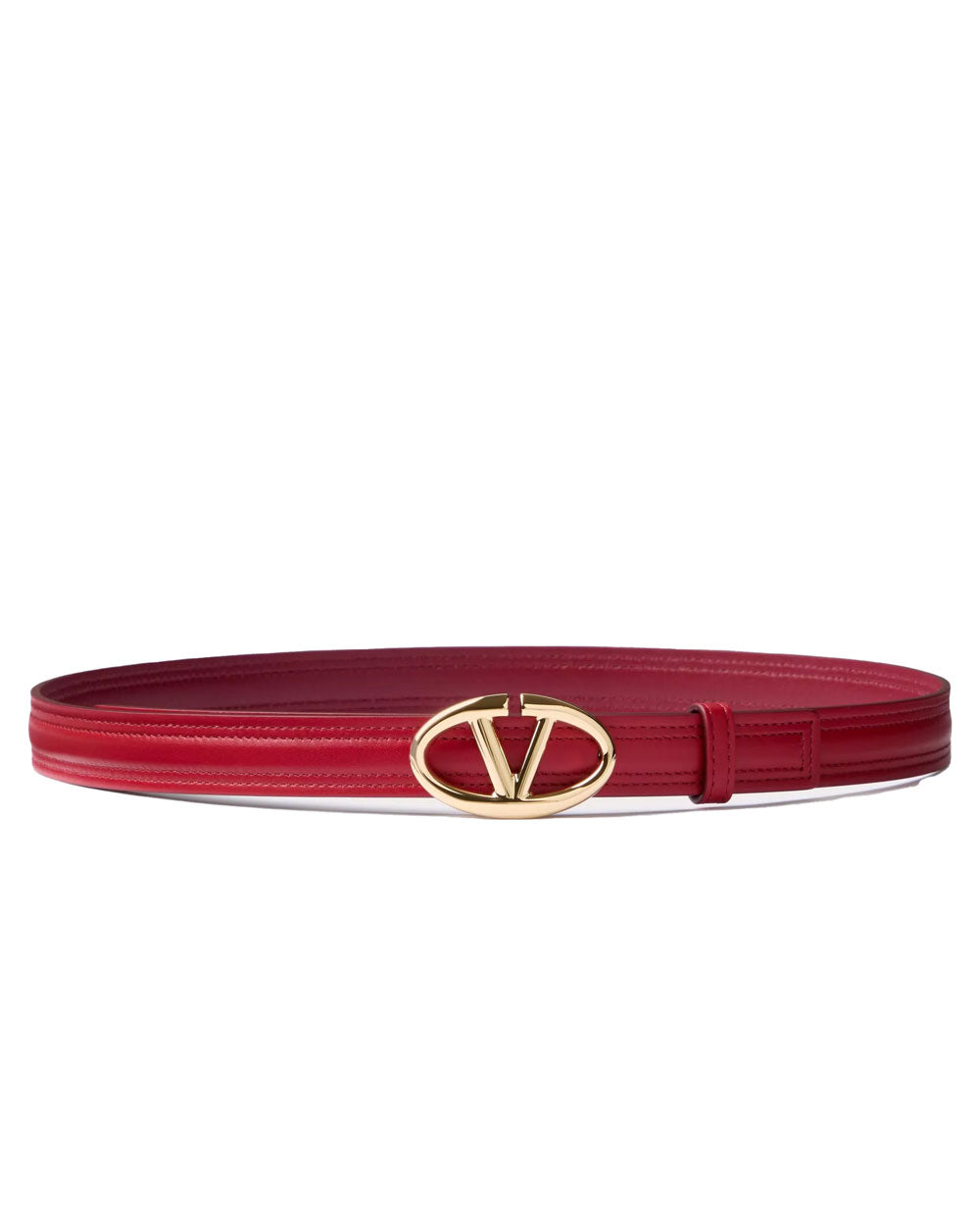 VLogo Moon Reversible Belt in Dark Red