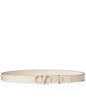 VLogo Signature 20mm Belt in Light Ivory