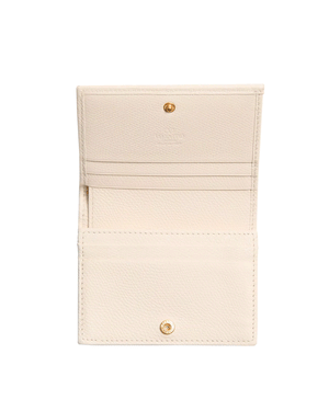 VLogo Signature Soft Grain Wallet in Light Ivory