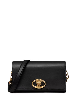 VLogo The Bold Edition Wallet with Shoulder Strap in Nero