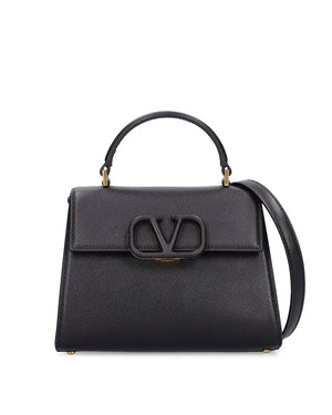VSling Medium Top Handle Bag in Black