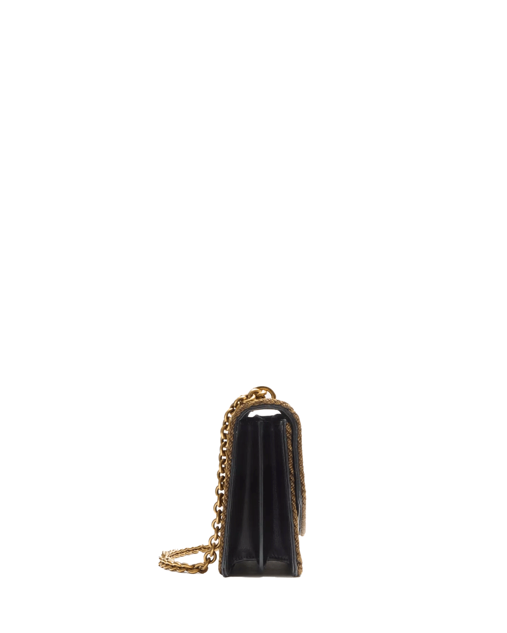 Vain Embroidered Beaded Shoulder Bag in Black Multicolor