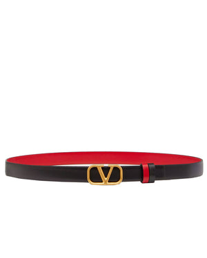 Vlogo Reversible Belt in Red & Black 20mm