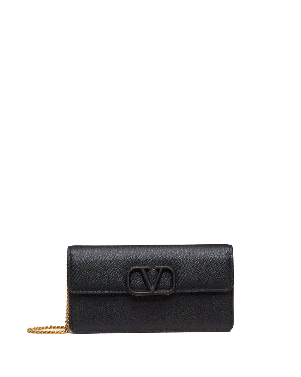 Valentino VLogo Signature Grainy Calfskin Wallet With Chain – Stanley ...