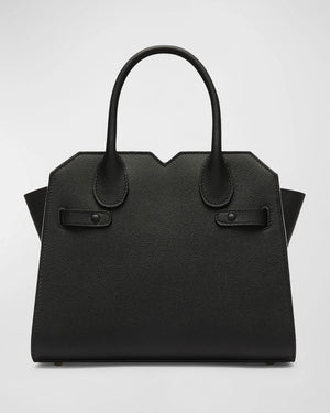 Milano Mini Leather Tote Bag in Black