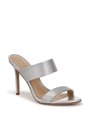 Asha Mignon Double Strap Sandal in Silver