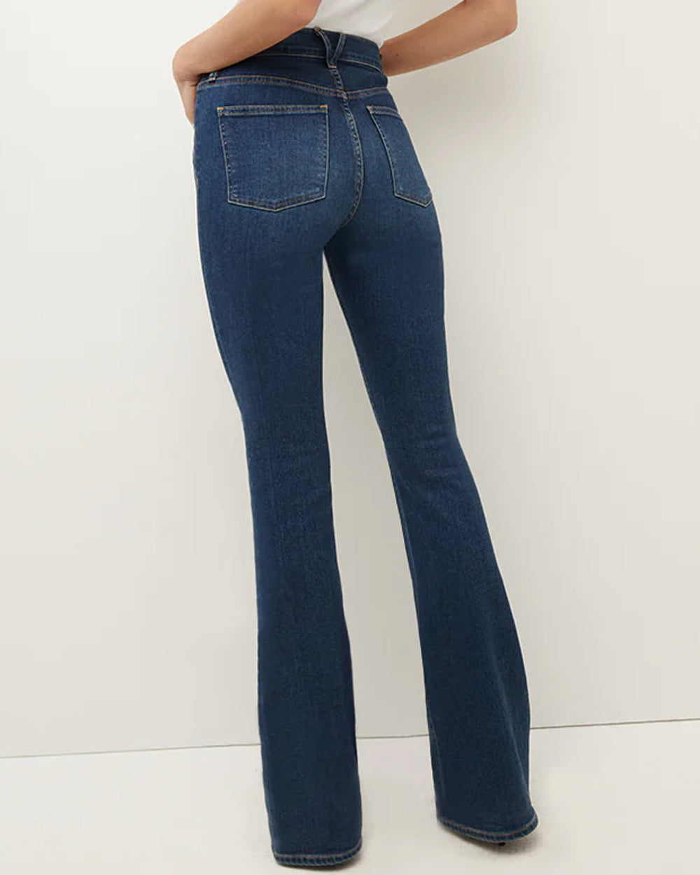 Beverly High Rise Skinny Flare Jean in Bright Blue