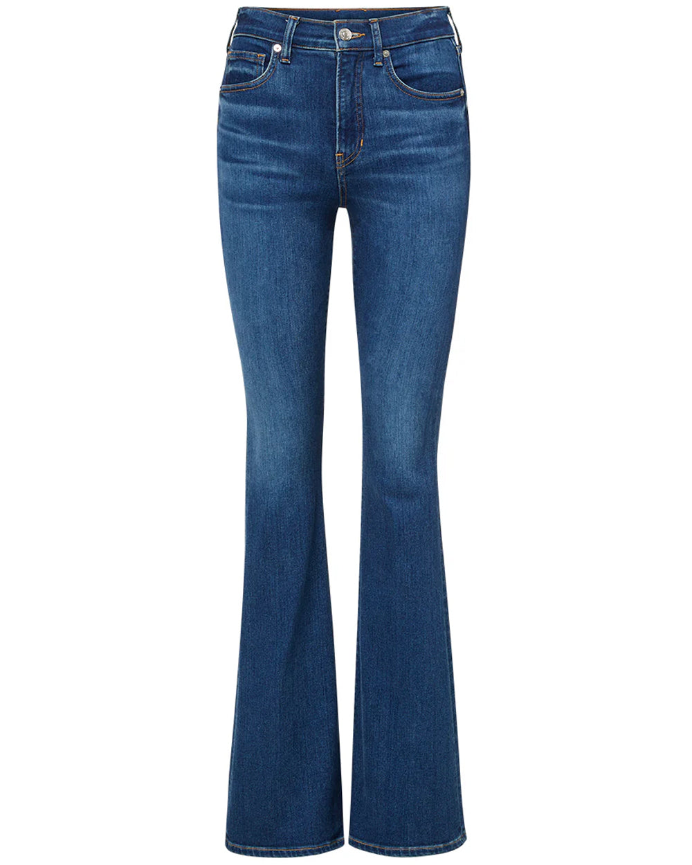 Beverly High Rise Skinny Flare Jean in Bright Blue