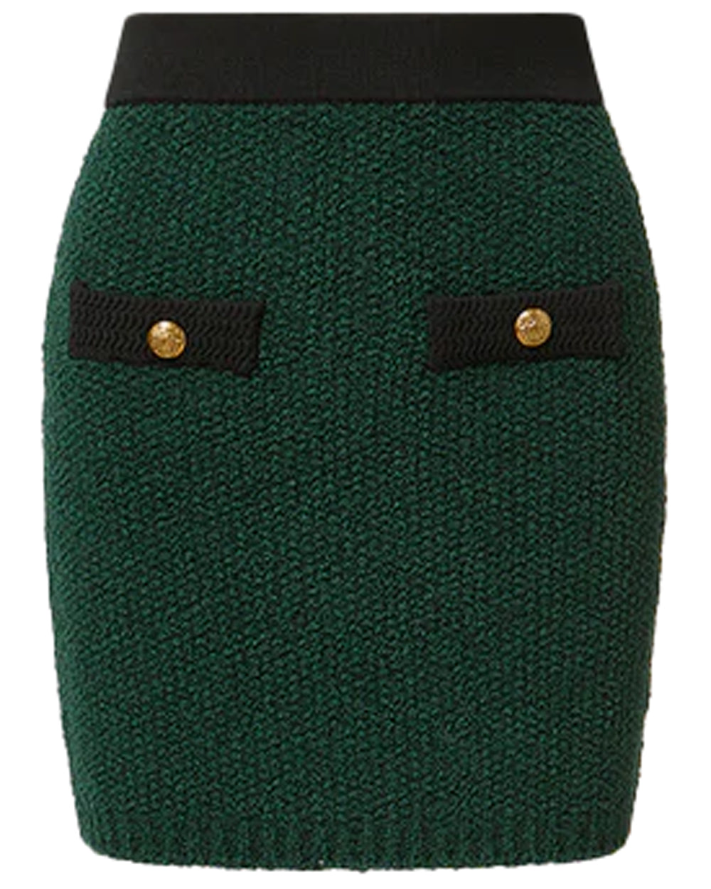 Black and Pine Tweed Rivka Mini Skirt