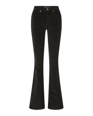 Black Beverly Velvet Skinny Flare