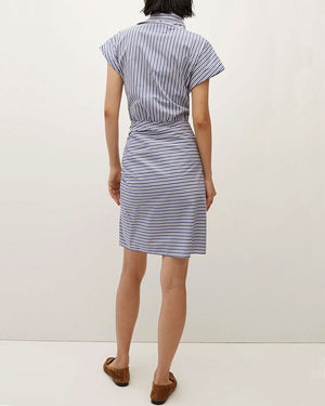 Blue and Off White Stripe Arabel Dress