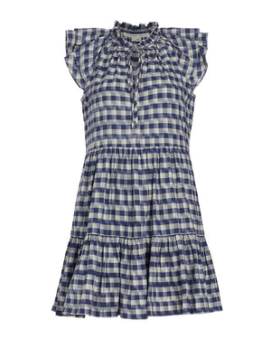Blue Multi Zee Ikat-Print Dress
