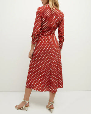 Brick Red and Ecru Lex Dress