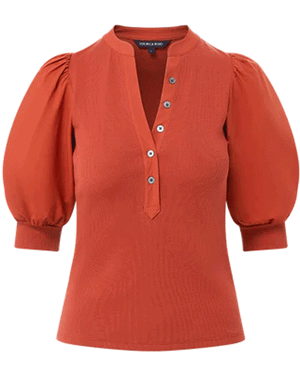 Brick Red Coralee Top