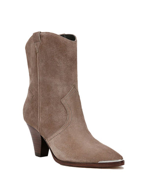 Cody Suede Western Bootie in Coco