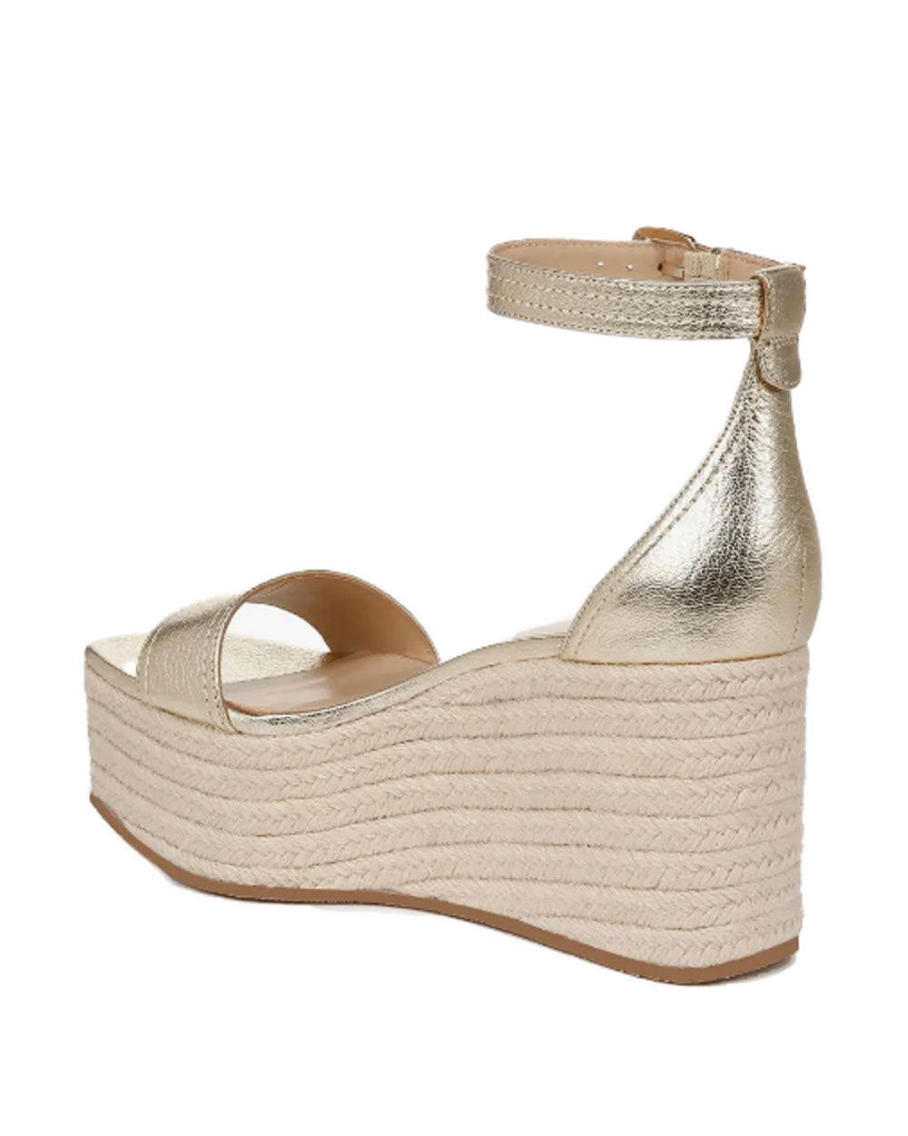 Giana Platform Wedge in Platinum