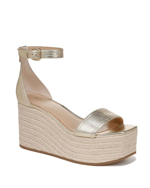 Giana Platform Wedge in Platinum