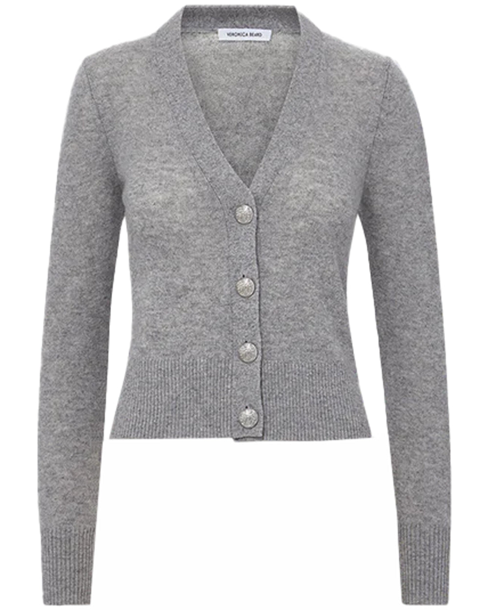 Heather Grey Cashmere Solene Cardigan