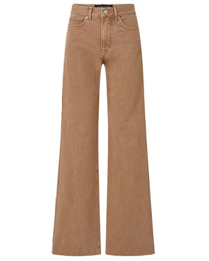 High Rise Taylor Wide Leg Jean in Tan Sierra