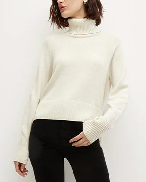 Ivory Lerato Cashmere Turtleneck Sweater