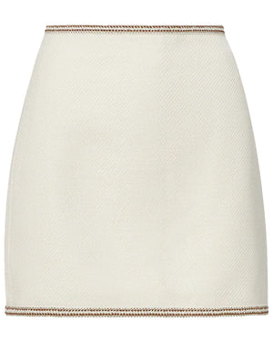 Ivory Tweed Ohemia Skirt