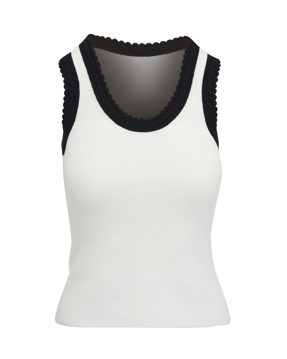 Ivory and Black Sandra Tank