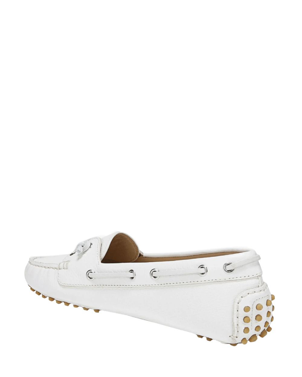 Jia Leather Boater Loafer in Coconut