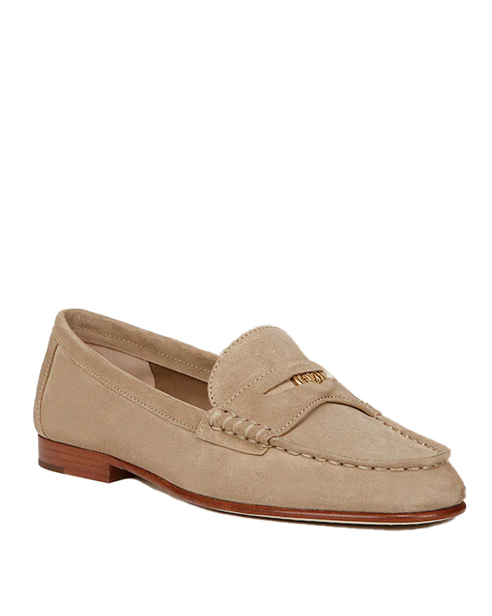 Penny Suede Loafer in Sand