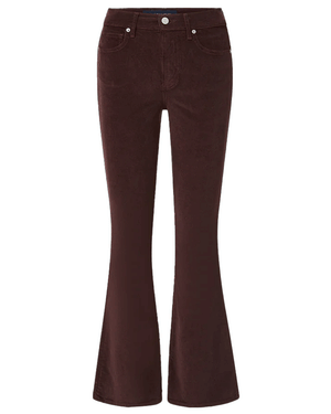 Carson Ankle Flare Corduroy Pant in Plum