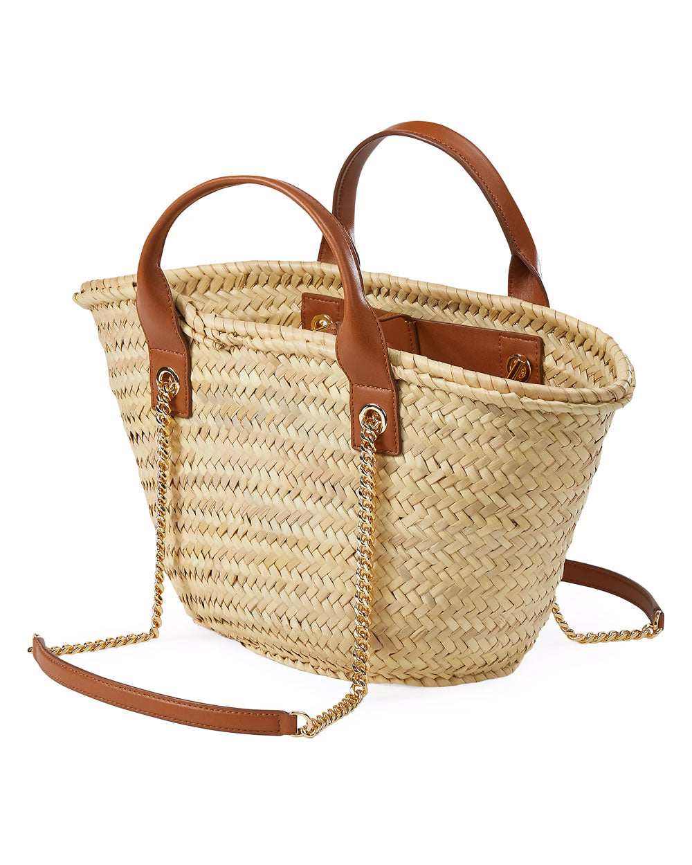 Straw Crest Patch Tote in Hazelwood