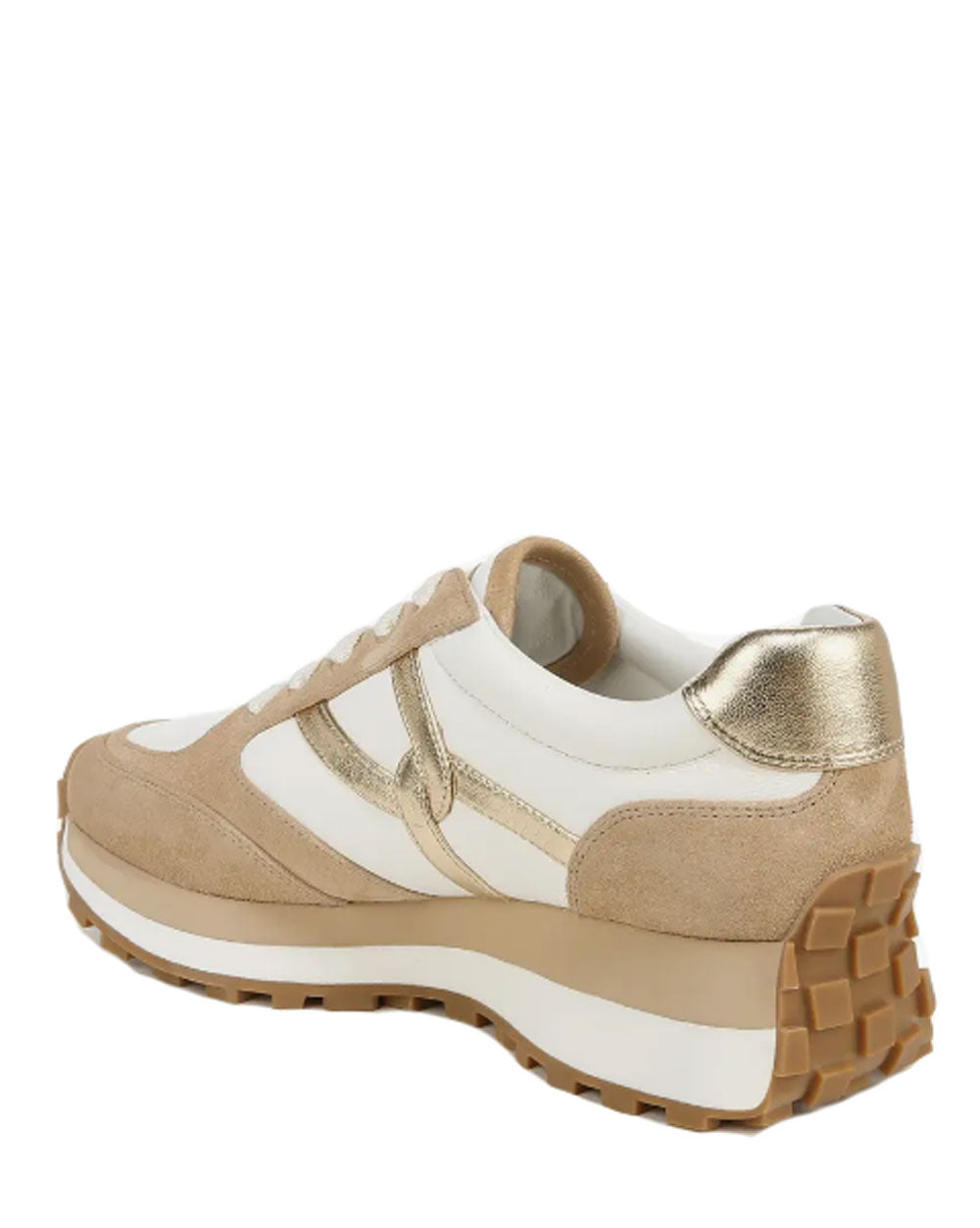 Valentina Sneaker in Coconut and Gold