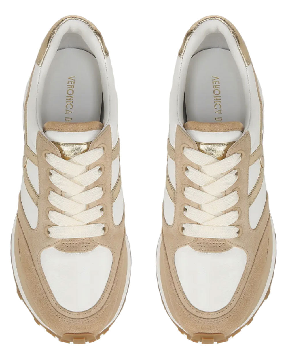 Valentina Sneaker in Coconut and Gold