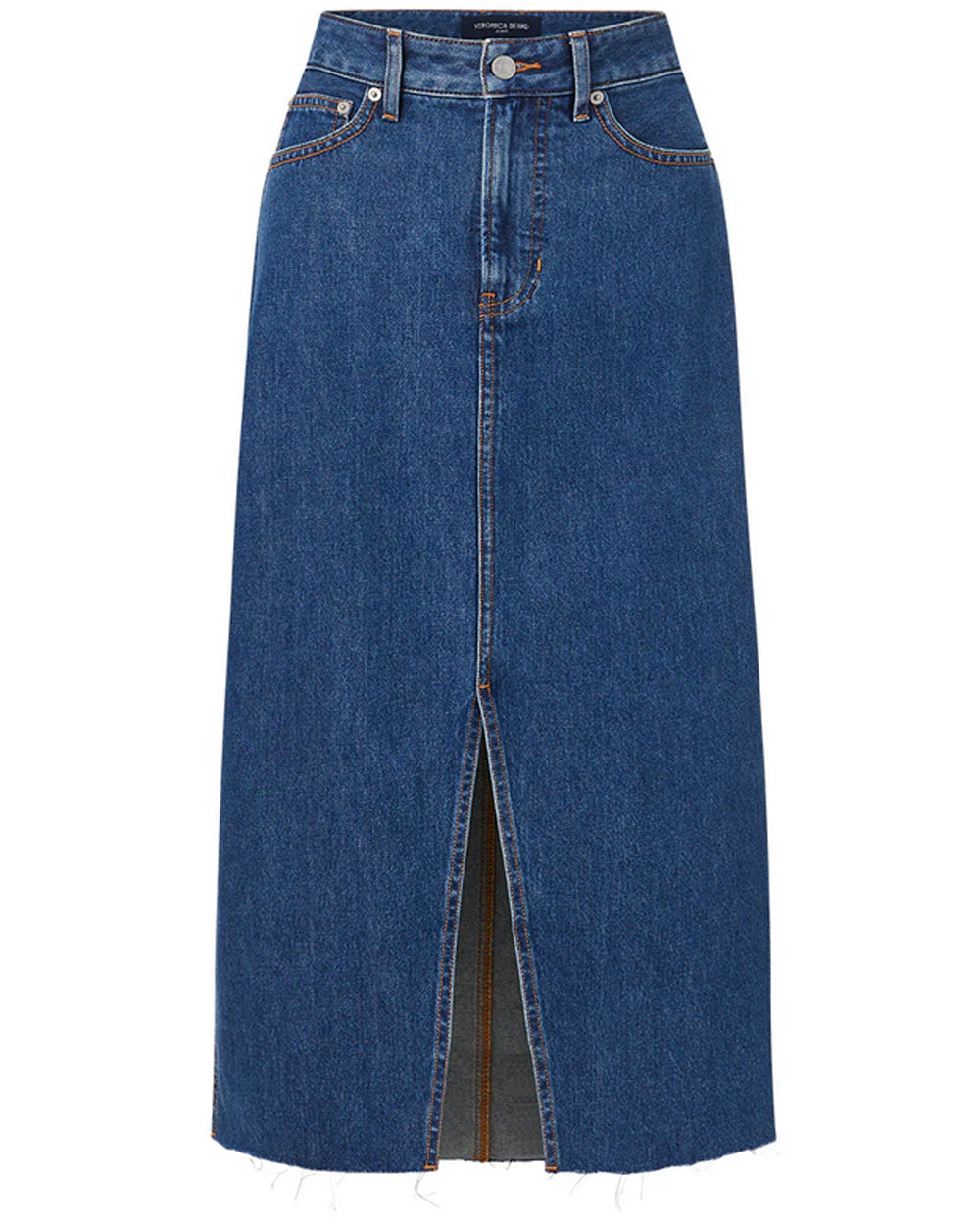 Victoria Midi Skirt in Stoned Blue
