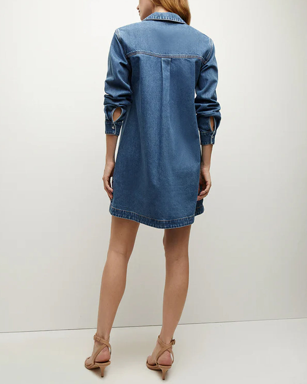 Wasta Denim Mini Dress in Cornflower