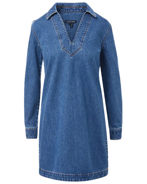 Wasta Denim Mini Dress in Cornflower