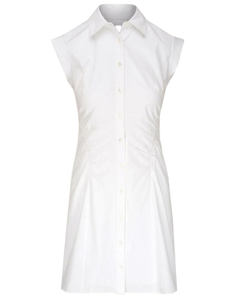 NWT Veronica Beard Pop Fit & Flare Utility Dress outlet White/Taupe 10